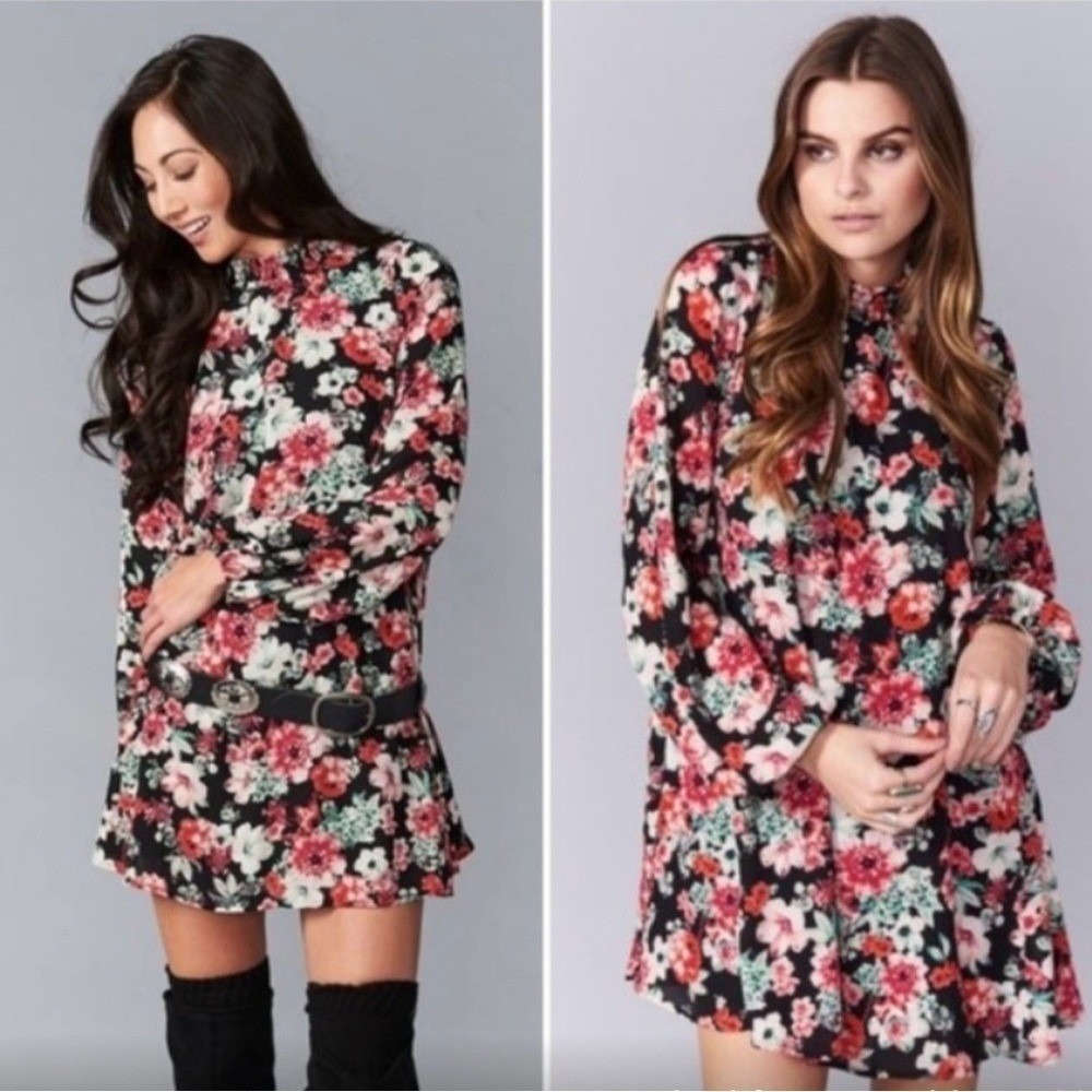 Show Me Your MuMu BoHo Romantic Mini Dress Junebug Bell Balletcore Size S - Picture 5 of 11